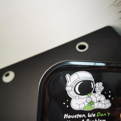 2pcs Creative Pattern Rolling Tray Metal Durable Household Multipurpose Tray