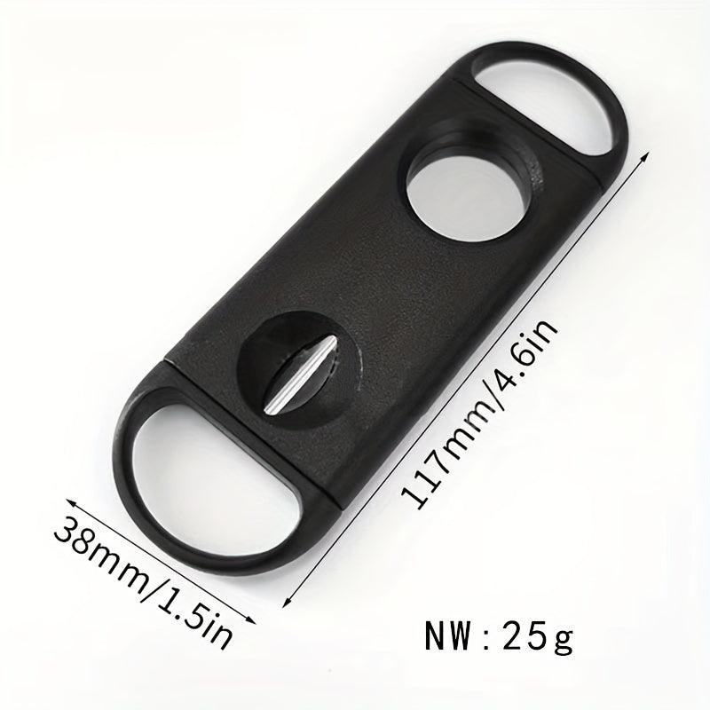 2 in 1 Plastic Cigar Scissors Stainless Steel Double Edge Cutter