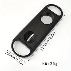 2 in 1 Plastic Cigar Scissors Stainless Steel Double Edge Cutter
