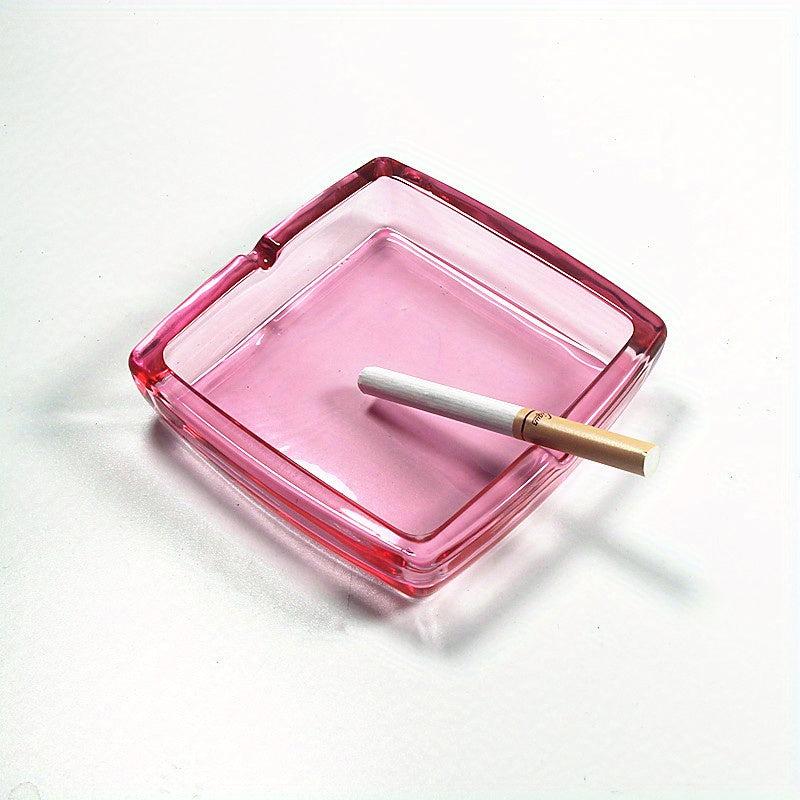 Glass Ashtray Square Household Ashtray Living Room Hotel Gadget