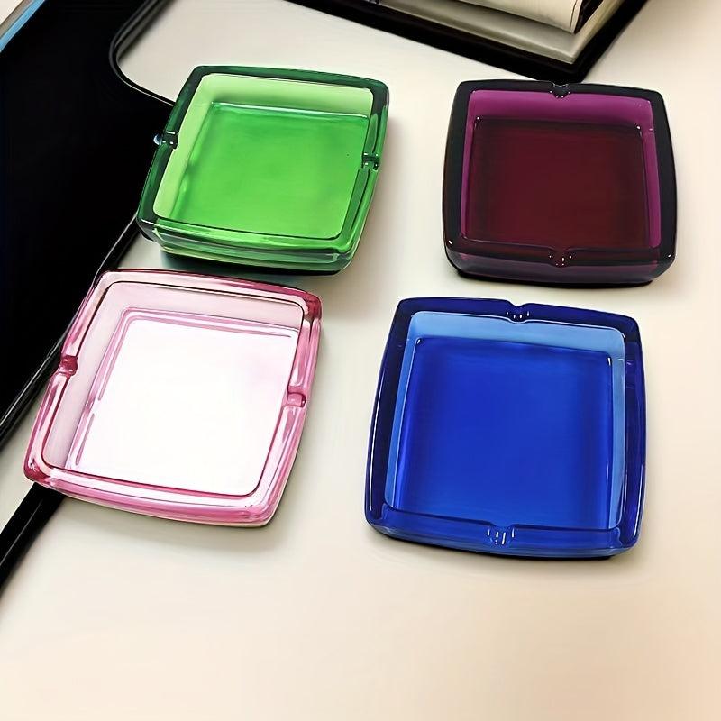 Glass Ashtray Square Household Ashtray Living Room Hotel Gadget