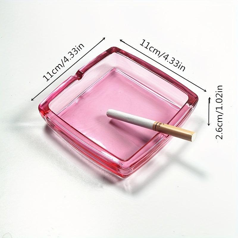 Glass Ashtray Square Household Ashtray Living Room Hotel Gadget