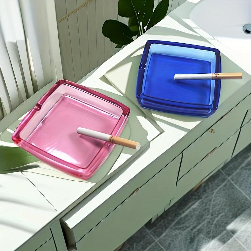 Glass Ashtray Square Household Ashtray Living Room Hotel Gadget