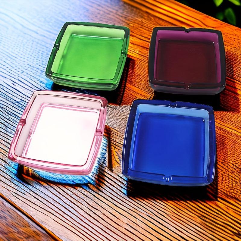 Glass Ashtray Square Household Ashtray Living Room Hotel Gadget