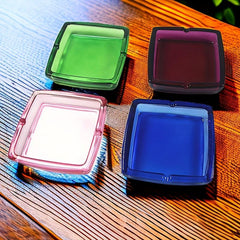 Glass Ashtray Square Household Ashtray Living Room Hotel Gadget