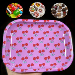 Creative Pattern Metal Tobacco Rolling Tray 17.98 x 14.0cm Wake Up Tray