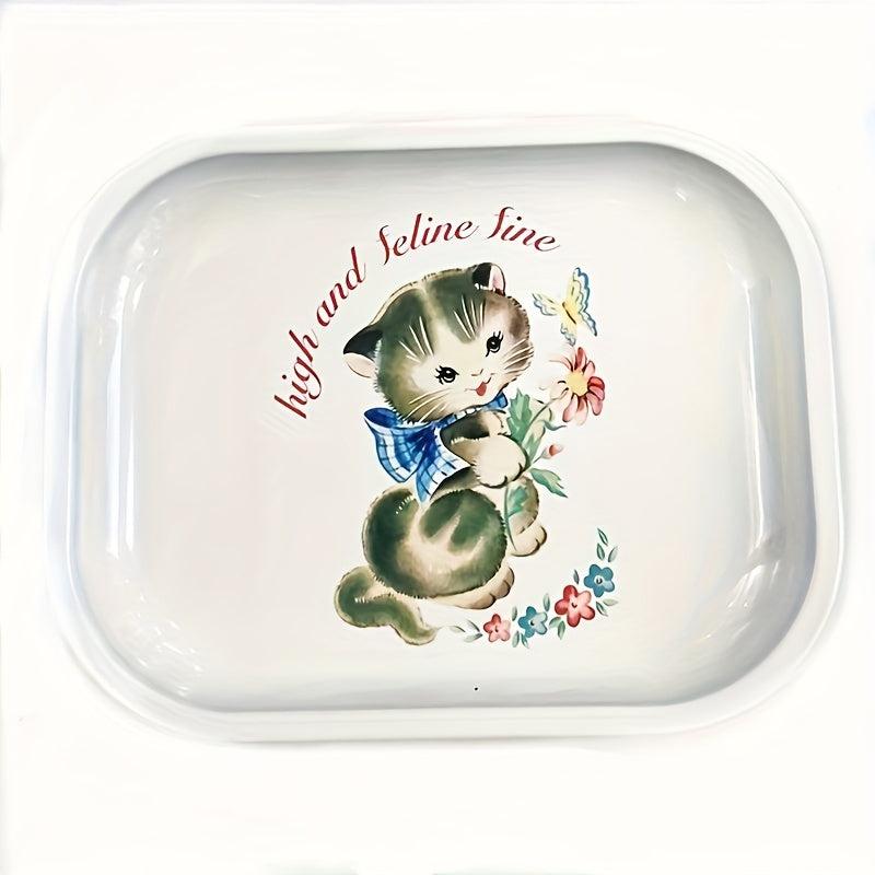 Creative Pattern Metal Tobacco Rolling Tray 17.98 x 14.0cm Wake Up Tray