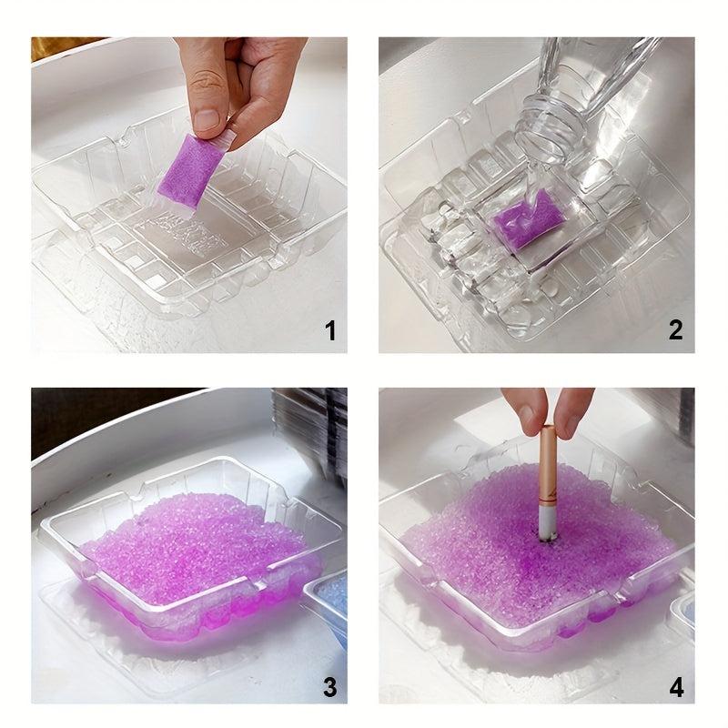 20pcs Disposable Ashtray with Ash Absorbing Balm