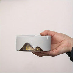 1pc Chunky Pottery Ashtray Home Hotel Bar Office Decor Gift Men Women