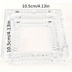 Glass Ashtray Square Decorative Tabletop Ashtray for Home Office