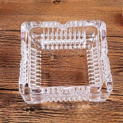 Glass Ashtray Square Decorative Tabletop Ashtray for Home Office