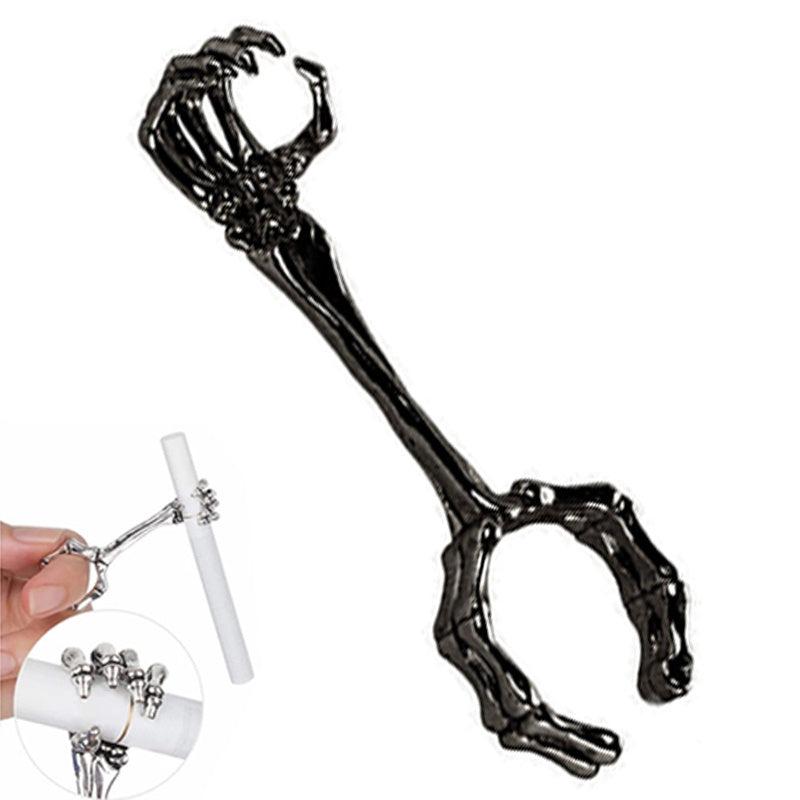 Alloy Steel Cigarette Ring Holder Hand Bones Cigarette Rack