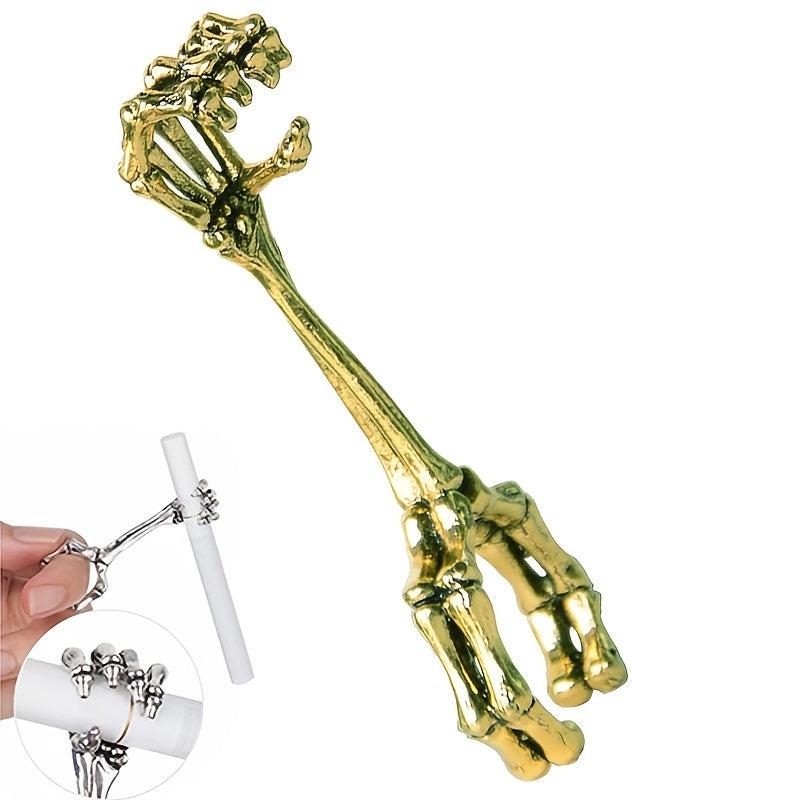 Alloy Steel Cigarette Ring Holder Hand Bones Cigarette Rack