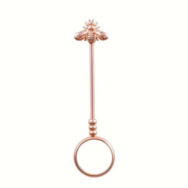 1pc Bee Creative Cigarette Holder Ring Retro Portable Metal Finger Clip Ring