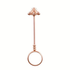 1pc Bee Creative Cigarette Holder Ring Retro Portable Metal Finger Clip Ring