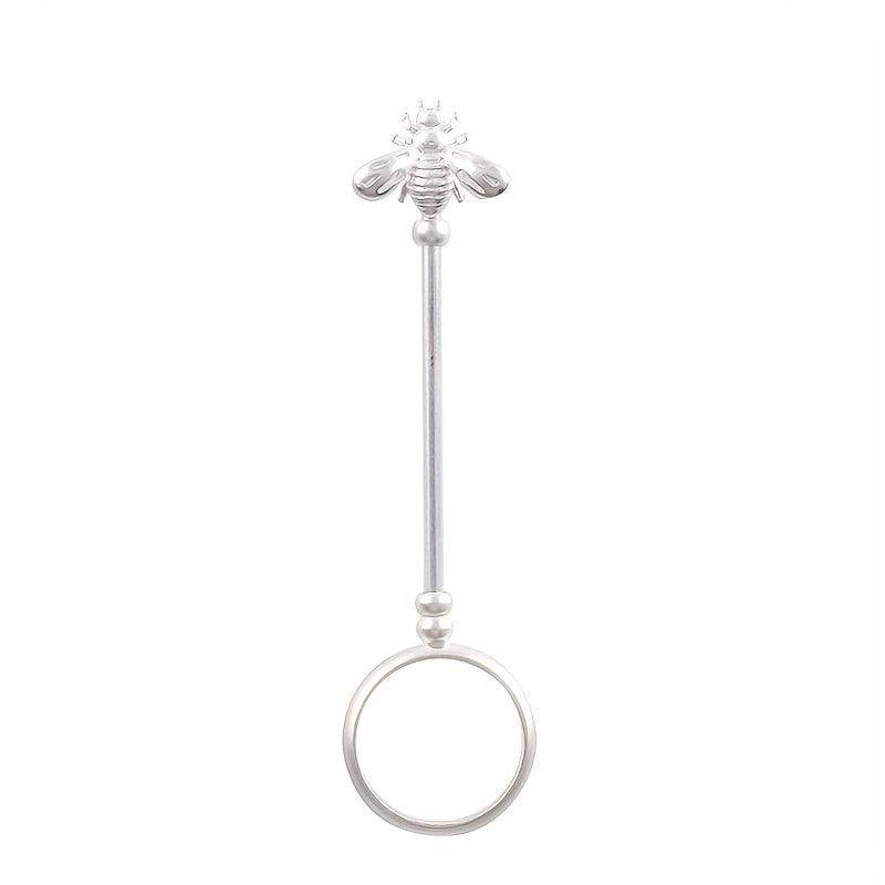 1pc Bee Creative Cigarette Holder Ring Retro Portable Metal Finger Clip Ring