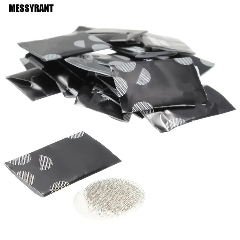 120pcs 20mm Stainless Steel Filter Net Round Filter Mesh Household Gadget