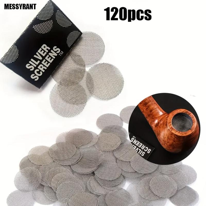 120pcs 20mm Stainless Steel Filter Net Round Filter Mesh Household Gadget