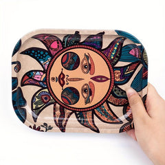 Cartoon Cigarette Rolling Tray Metal Fruit Plate Dessert Tray