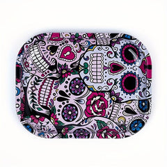 Cartoon Cigarette Rolling Tray Metal Fruit Plate Dessert Tray
