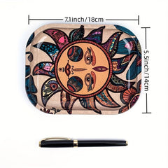 Cartoon Cigarette Rolling Tray Metal Fruit Plate Dessert Tray