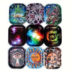 Cartoon Cigarette Rolling Tray Metal Fruit Plate Dessert Tray