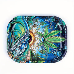 Cartoon Cigarette Rolling Tray Metal Fruit Plate Dessert Tray