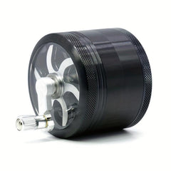 1pc 4-Layer Hand-Cranked Metal Spice Grinder Kitchen Crusher Multifunctional
