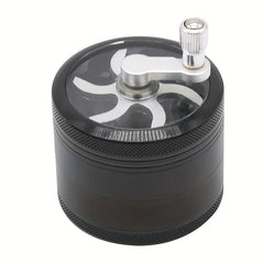 1pc 4-Layer Hand-Cranked Metal Spice Grinder Kitchen Crusher Multifunctional