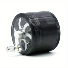 1pc 4-Layer Hand-Cranked Metal Spice Grinder Kitchen Crusher Multifunctional