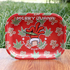 Metal Christmas Elements Rolling Tray
