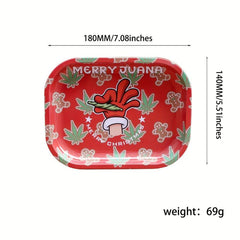Metal Christmas Elements Rolling Tray