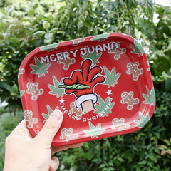 Metal Christmas Elements Rolling Tray