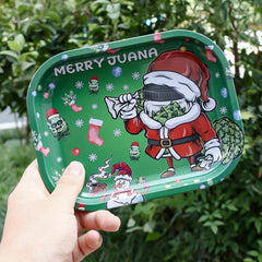 Metal Christmas Elements Rolling Tray