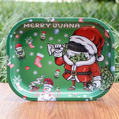 Metal Christmas Elements Rolling Tray