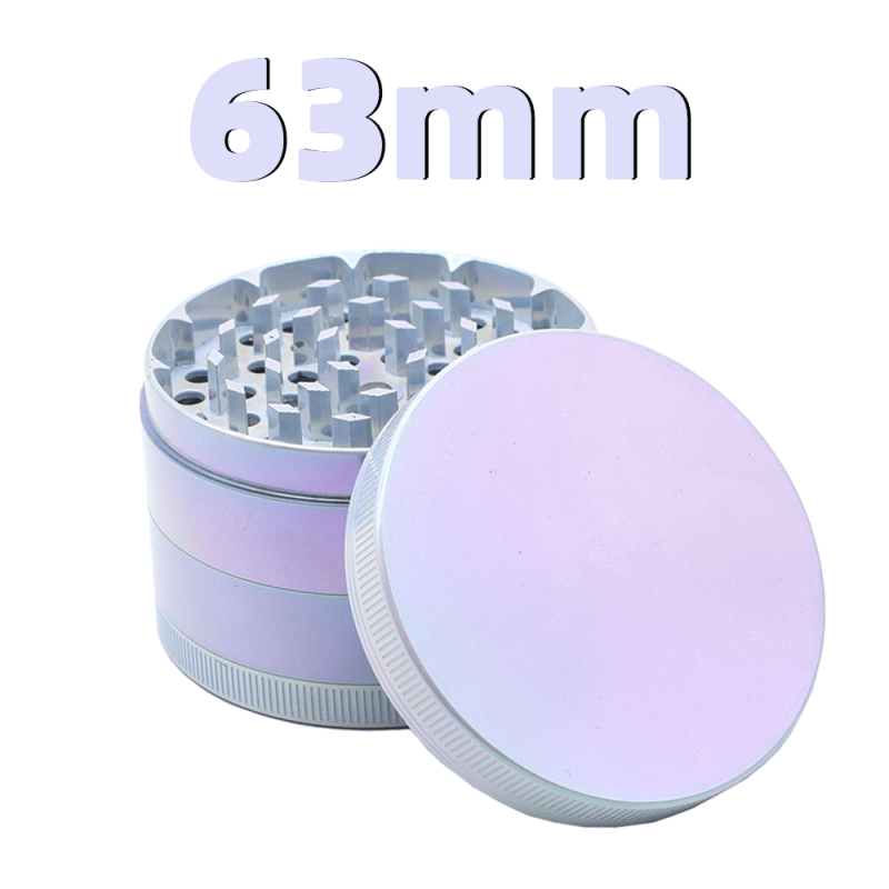 Purple 4-Layer Zinc Alloy Metal Grinder Spice Crusher