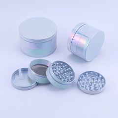 Purple 4-Layer Zinc Alloy Metal Grinder Spice Crusher