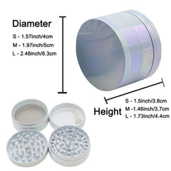 Purple 4-Layer Zinc Alloy Metal Grinder Spice Crusher