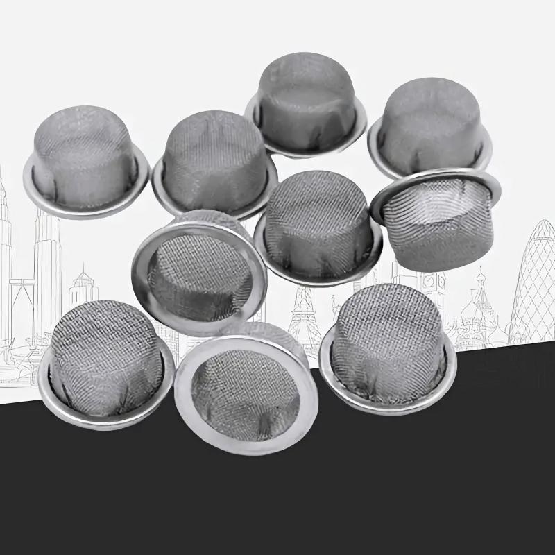 10pcs Stainless Steel Smoking Tube Filter Screens Metal Bowl Shaped Screens