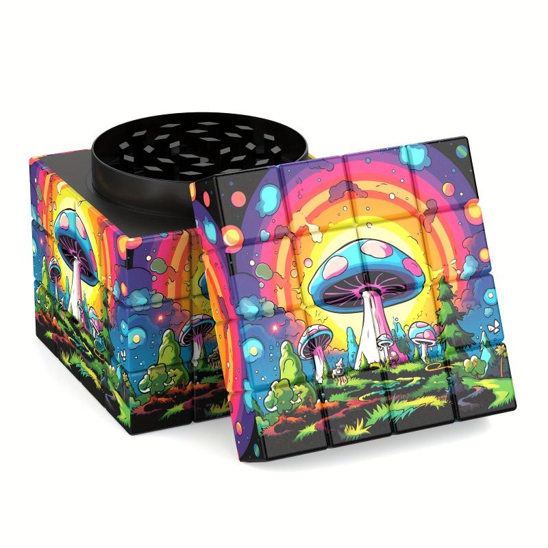 Creative 4-Layer Square Grinder Herb Spice Crusher Kitchen Supplies