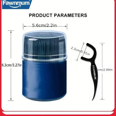 50 Bamboo Charcoal Dental Floss Toothpicks Sticks
