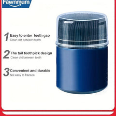 50 Bamboo Charcoal Dental Floss Toothpicks Sticks