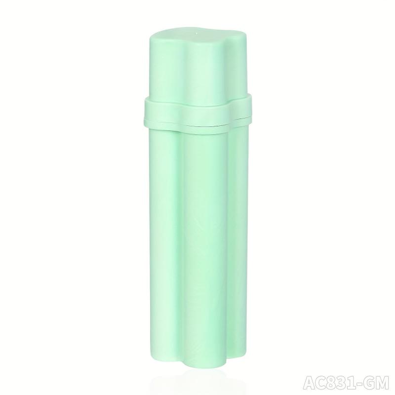 1pc Storage Tube Jar With 3 Empty Compartments Lightweight Portable Storage