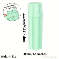 1pc Storage Tube Jar With 3 Empty Compartments Lightweight Portable Storage