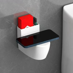 Wall Mounted Toilet Ashtray Home Bathroom Decor Bar Office Gift