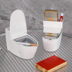 Wall Mounted Toilet Ashtray Home Bathroom Decor Bar Office Gift