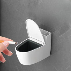 Wall Mounted Toilet Ashtray Home Bathroom Decor Bar Office Gift