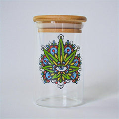 Glass Smell Proof Stash Container Sealed Box Storage Jar Airtight Stash Jar