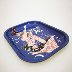 Creative Pattern Rolling Tray Metal Durable Multipurpose Wake Up Tray