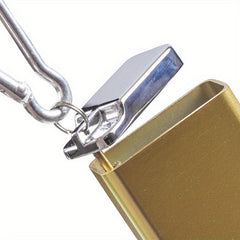 Portable Mini Ashtray Keychain with Hook and Lid